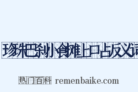 珍珠巴刹小食摊上口占反义词是什么意思的图片